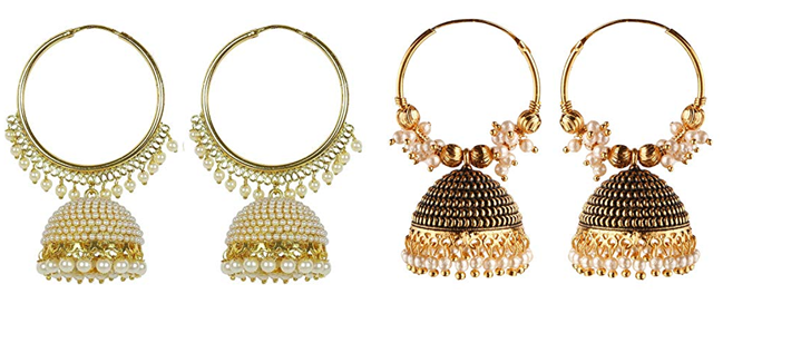 Hoop Jhumka Earrings