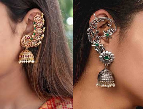 Buy Long Kundan Polki Jadau Silver Chandbali Jhumka Earrings Online in  India  Etsy  Sabyasachi jewellery Jhumka earrings Pakistani bridal  jewelry